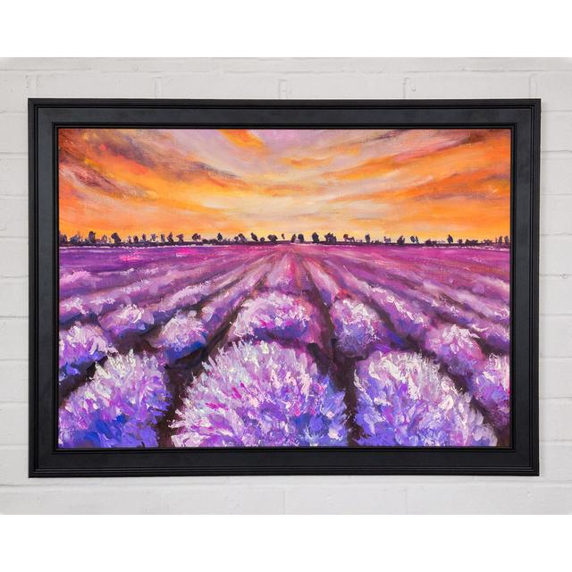 Gerahmtes Leinwandbild Lavender Fields Supreme Maison Alouette Größe: 84,1 cm H x 118,9 cm B x 3,3 cm T, Format: Leinwandbild mit Rahmen in Hellgrau on Productcaster.