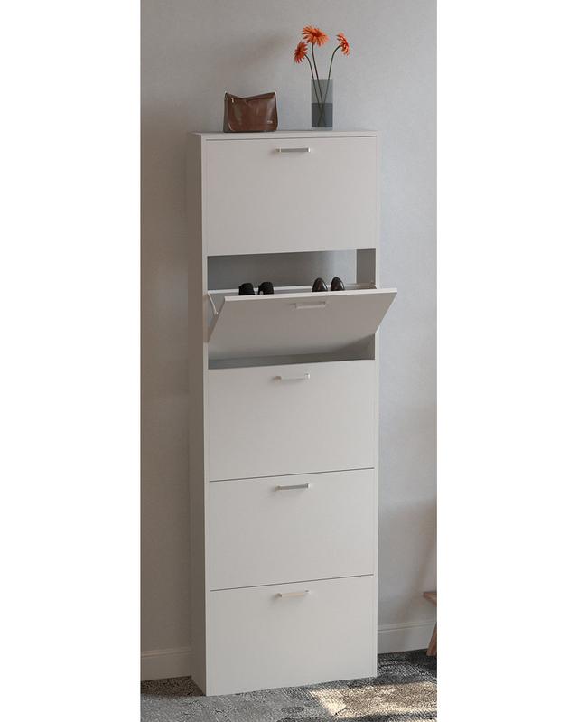 15 Pair Shoe Storage Cabinet Latitude Run Finish: White on Productcaster.