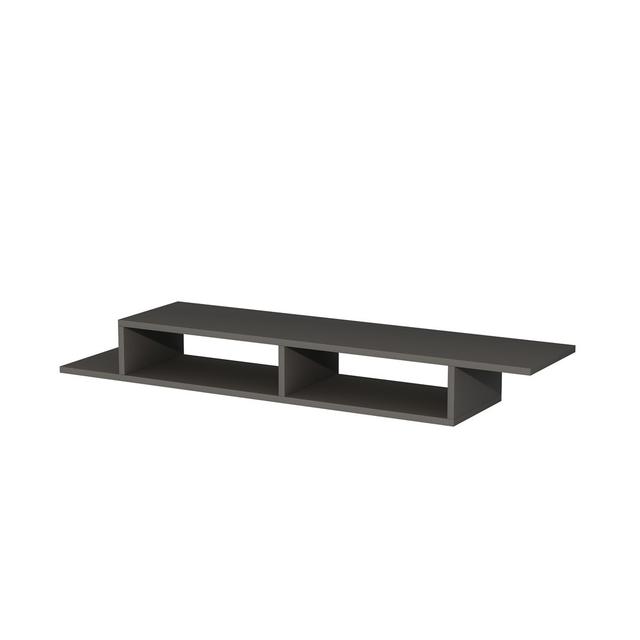 Floating TV Stand With Shelves Linet Latitude Run Colour: Anthracite on Productcaster.