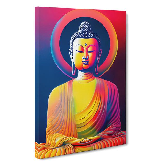 XC1022-1538X Colourful Buddha No.1 - Wrapped Canvas Graphic Art Latitude Vive Size: 50cm H x 35cm W x 3cm D on Productcaster.