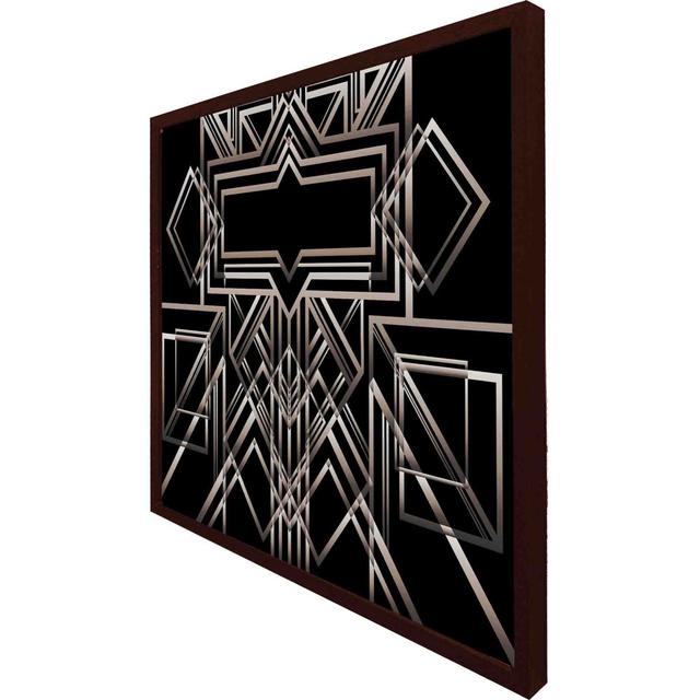 Arousa Geometric Art - Single Picture Frame Art Prints Metro Lane Size: 41cm H x 41cm W x 4cm D, Frame Colour: Brown Framed on Productcaster.