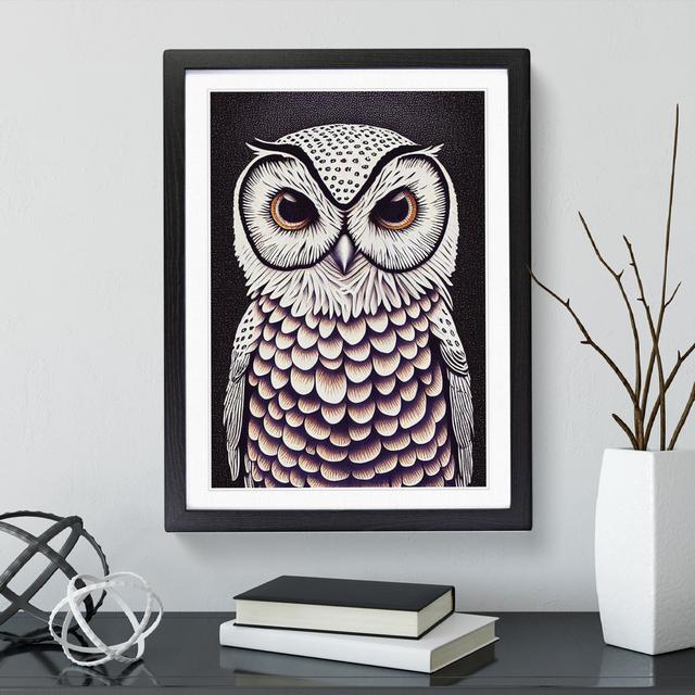 XV1022-605X An Extraordinary Owl - Single Picture Frame Print Alpen Home Frame Colour: Black, Size: 34cm H x 25cm W on Productcaster.