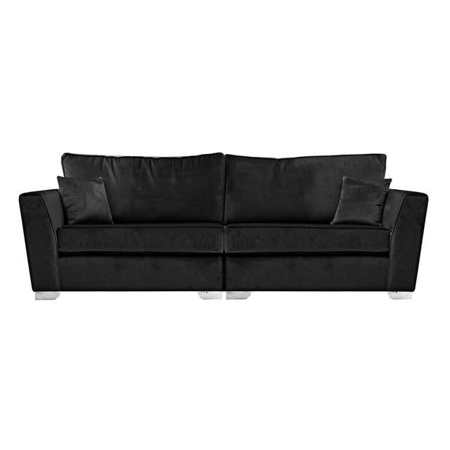 Quade 4 Seater Sofa Fairmont Park Upholstery Colour: Black on Productcaster.