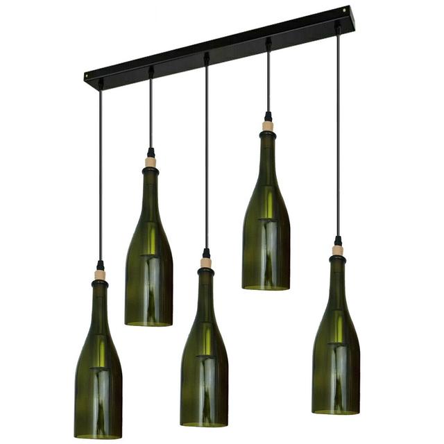 Northborough 5 - Light Cluster Geometric Pendant with PVC Accents Breakwater Bay Shade Colour: Green on Productcaster.