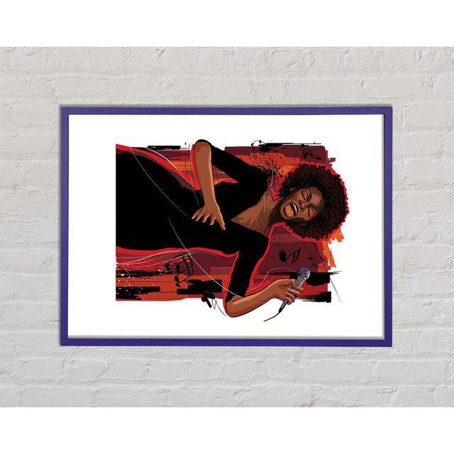 Soul Singer - Single Picture Frame Art Prints Rosalind Wheeler Size: 21cm H x 29.7cm W x 2cm D, Format: Purple Framed Paper on Productcaster.