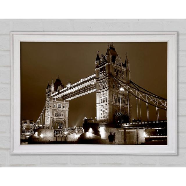 London Bridge Chocolate Skys Framed Print Bright Star Size: 59.7cm H x 84.1cm W x 1.5cm D on Productcaster.