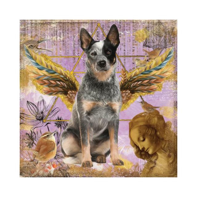 Australian Cattle Dog Blue Heeler Angel Happy Larry Size: 30.48cm H x 30.48cm W x 1.91cm D on Productcaster.