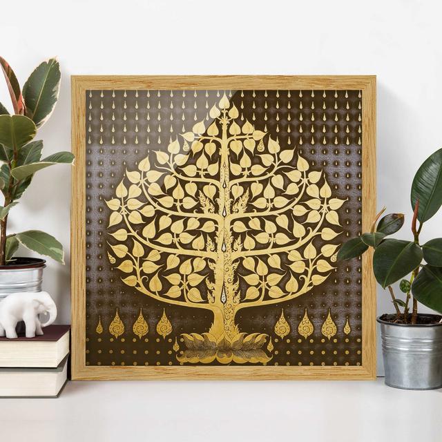 Tree of Dreams - Picture Frame Graphic Art Rosalind Wheeler Frame Option: Brown Framed, Size: 50cm H x 50cm W x 2cm D on Productcaster.