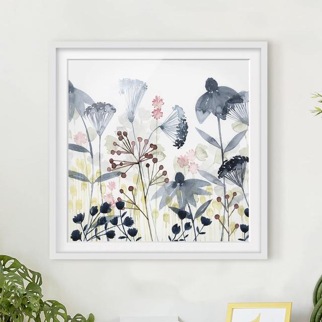 Wildflowers Watercolour I - Picture Frame Painting Rosalind Wheeler Frame Option: White Framed, Size: 70cm H x 70cm W x 2cm D on Productcaster.