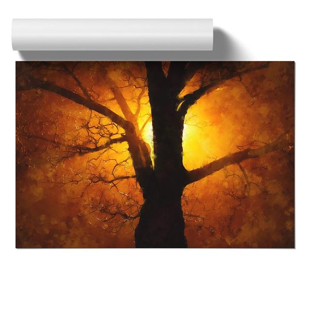 Tree at Sunset Vol.5 - Unframed Graphic Art East Urban Home Size: 21cm H x 30cm W x 0.1cm D on Productcaster.