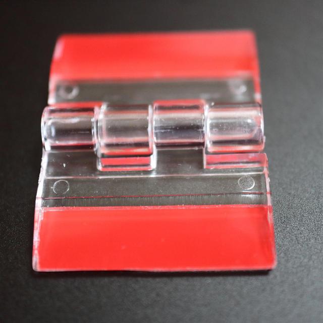 Acrylic Hinges - No Glue Required. Transparent Clear Plastic Acrylic 25mm (Set of 10) Caterpillar Red on Productcaster.