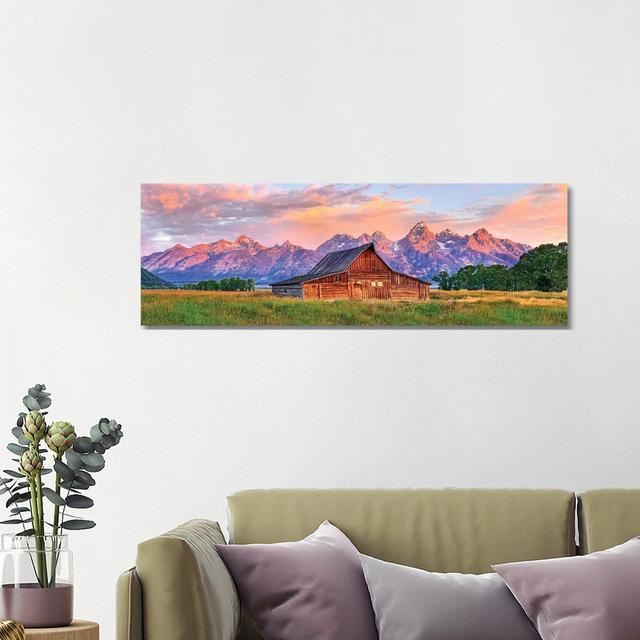 Grand Teton Morning Glow, Grand Teton National Park, Wyoming by Susanne Kremer - Wrapped Canvas Panoramic Art Prints Union Rustic Size: 40.64cm H x 12 on Productcaster.