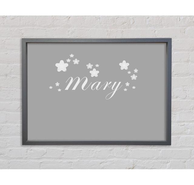 Girls Room Quote Your Name In Stars Vivid Pink Framed Print Bright Star Size: 84.1cm H x 118.9cm W, Colour: Grey White on Productcaster.