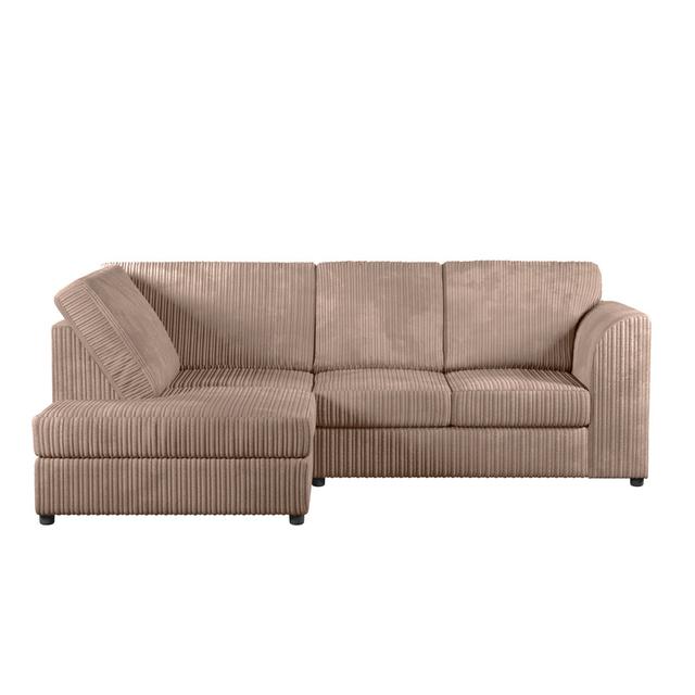 Marcial 2 - Piece Corduroy Corner Sectional Wade Logan Orientation: Left Hand Facing, Upholstery Colour: Coffee on Productcaster.