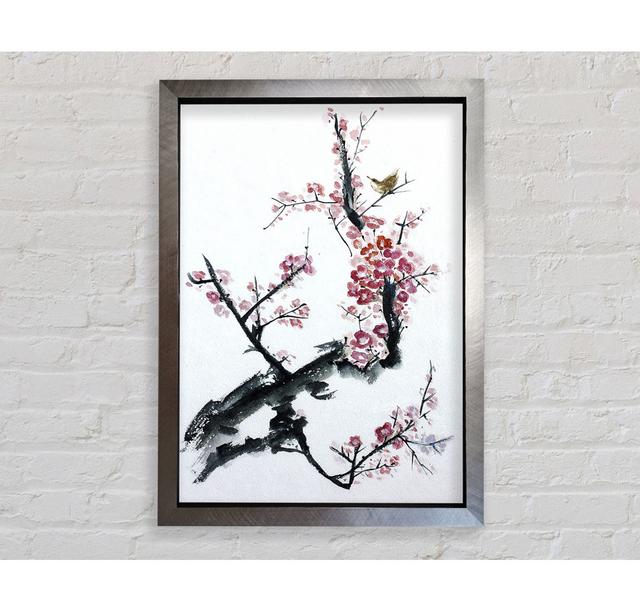 Chinese Cherry Blossom Pink - Single Picture Frame Art Prints Bright Star Size: 141.4cm H x 100cm W x 3.4cm D on Productcaster.