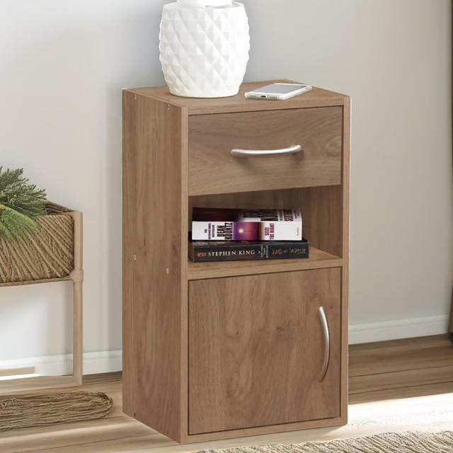 Alborz Bedside Table with Storage Shelves and Drawer End Side Tables Bedroom Latitude Run on Productcaster.