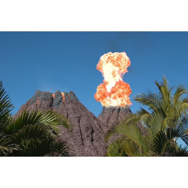 Erupting Volcano - Print Natur Pur Size: 61cm H x 91cm W on Productcaster.