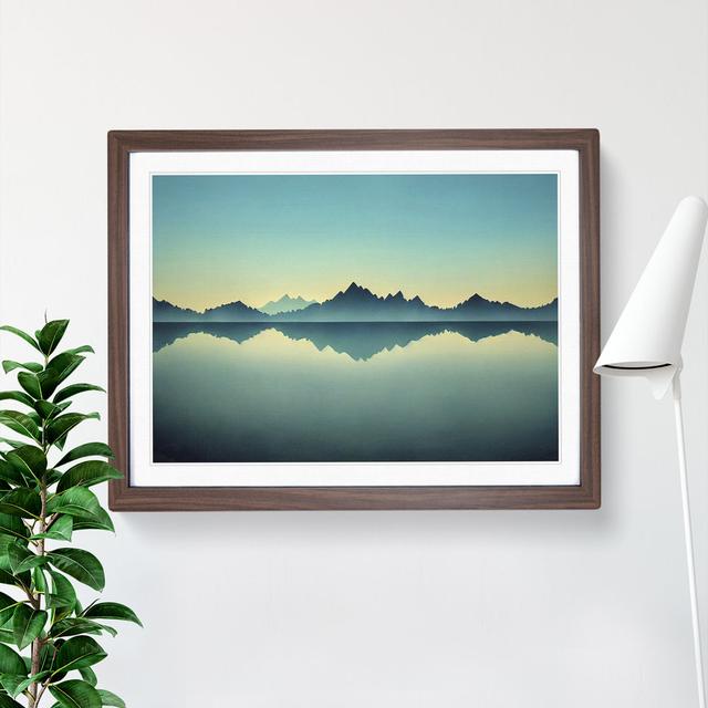 Mountain Lake Reflection Vol.2 Alpen Home Frame Colour: Brown Framed, Size: 34cm H x 46cm W x 2cm D on Productcaster.