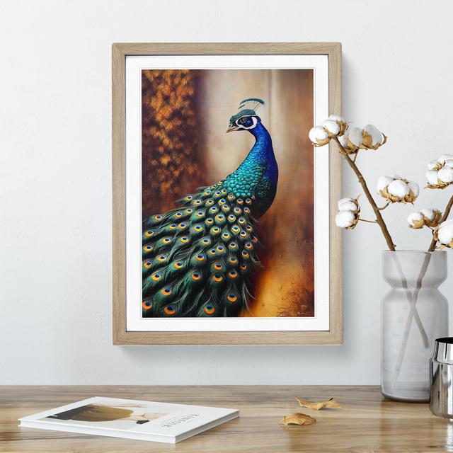 XV1022-3453X Peacock View No.1 - Print Latitude Vive Size: 66cm H x 48cm W, Format: Oak Framed Paper, Matte Colour: White on Productcaster.