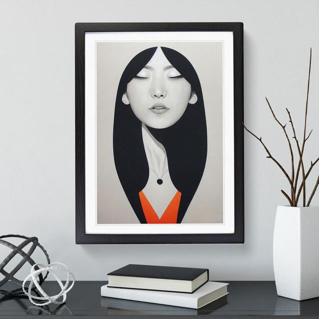 Shape of a Woman - Picture Frame Graphic Art Metro Lane Size: 64cm H x 46cm W x 2cm D, Frame Colour: Black on Productcaster.