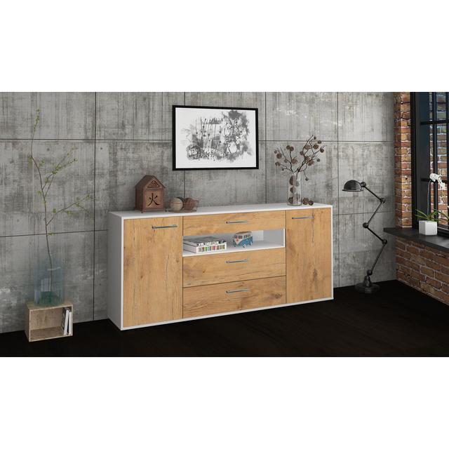 Sideboard Boxwell LoftDesigns Farbe (Korpus/Front): Eiche/Weiß on Productcaster.