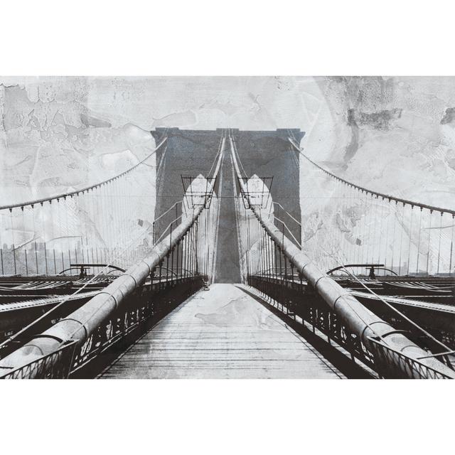 Vintage Grey Bridge - Wrapped Canvas Photograph Borough Wharf Size: 61cm H x 91cm W x 3.8cm D on Productcaster.