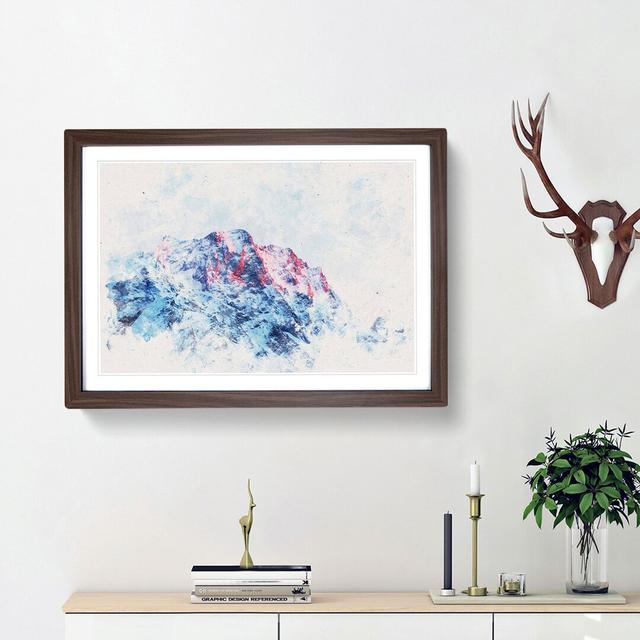 Mountain Peak in Russia - Picture Frame Graphic Art Print East Urban Home Frame Option: Walnut Framed, Size: 62cm H x 87cm W x 2cm D on Productcaster.