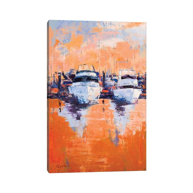 Evening Dock by Olena Bogatska - Wrapped Canvas Painting Metro Lane Size: 45.72cm H x 30.48cm W x 1.905cm D on Productcaster.