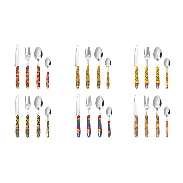 24 Pieces Coloured Cutlery Set, Service For 6 Excelsa on Productcaster.