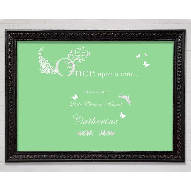 Once Upon A Time Your Name - Single Picture Frame Art Prints on Canvas August Grove Colour: Green, Size: 59.7cm H x 84.1cm W x 1.5cm D, Format: Gunmet on Productcaster.