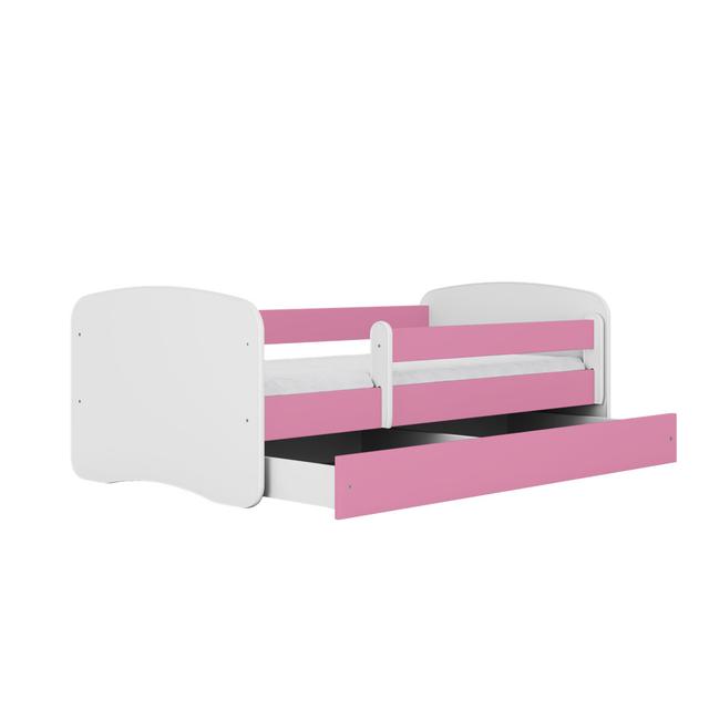 Mahoney Convertible Toddler Bed and Mattress by Mack + Milo Mack + Milo Colour (Bed Frame): Pink, Size: European Toddler (80 x 180cm) on Productcaster.