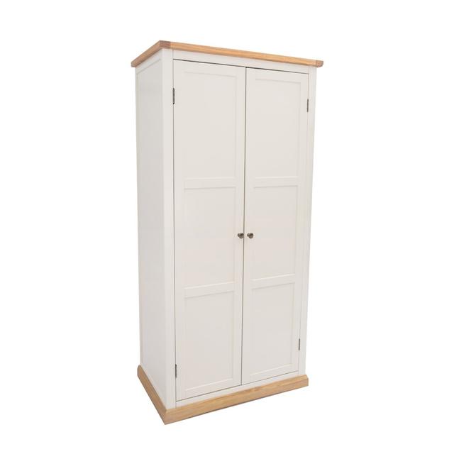 Saniyah 2 Door Wardrobe August Grove Finish: Light Wood/Silver on Productcaster.