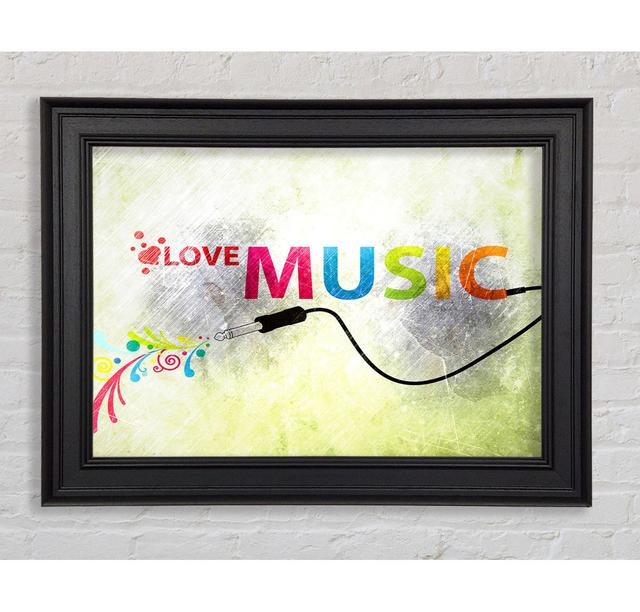 Love Music Framed Print Happy Larry Size: 100cm H x 141.4cm W on Productcaster.