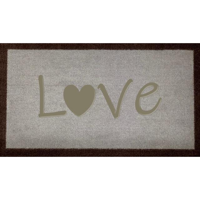 Raul Love with Heart W40 x L70cm Door Mat Happy Larry on Productcaster.