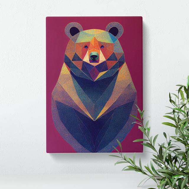 A Geometric Bear No.2 Abstract - Wrapped Canvas Print Alpen Home Size: 50cm H x 35cm W x 3cm D on Productcaster.