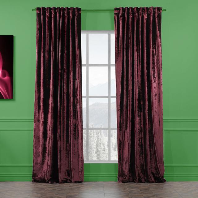 Vorhang-Set mit Stangendurchzug, blickdicht (maßgefertigt) Lilijan Home & Curtain Panel-Größe: 280 cm Breite x 425 cm Höhe, Vorhang-Farbe: Rot on Productcaster.