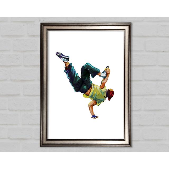 Break Dancing 1 Framed Print Wall Art ClassicLiving Size: 59.7cm H x 42cm W x 1.5cm D, Format: Gunmetal Framed Paper on Productcaster.