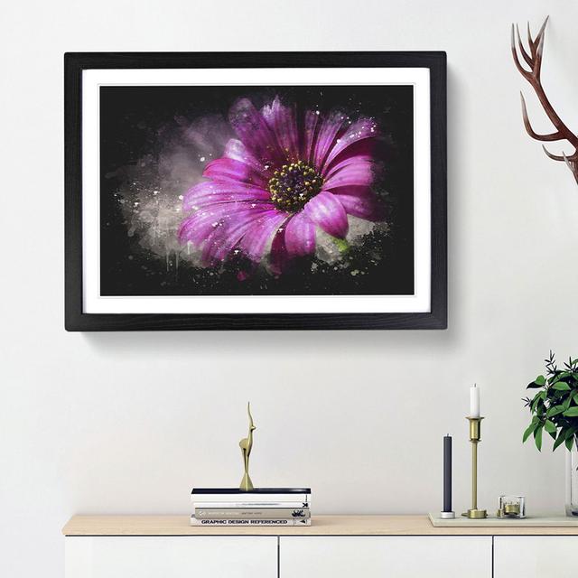 Purple Daisy - Picture Frame Graphic Art East Urban Home Size: 24cm H x 33cm W x 2cm D, Frame Option: Black Framed on Productcaster.