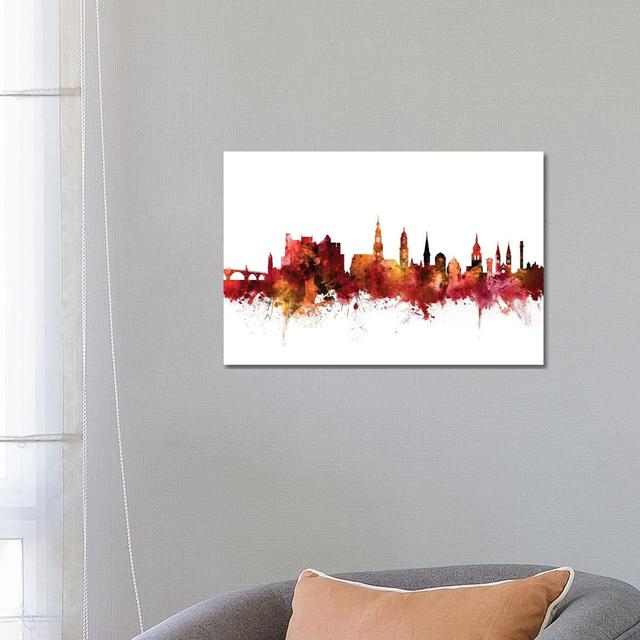 Heidelberg, Germany Skyline by Michael Tompsett - Wrapped Canvas Gallery-Wrapped Canvas Giclée Latitude Run Size: 45.72cm H x 66.04cm W x 1.91cm D on Productcaster.