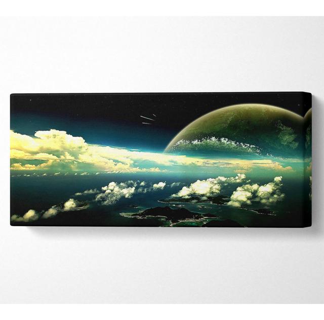 Panoramic View Of The Earth - Print Highland Dunes Size: 40.6cm H x 101.6cm W x 10cm D on Productcaster.