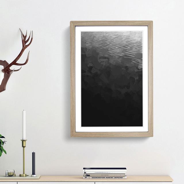 Calm of the Ocean in Abstract - Picture Frame Painting Print East Urban Home Frame Option: Oak Framed, Size: 36cm H x 27cm W x 2cm D on Productcaster.