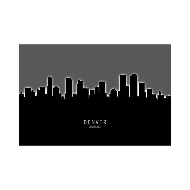 Denver Colorado Skyline by Michael Tompsett - Wrapped Canvas Graphic Art Latitude Run Size: 101.6cm H x 152.4cm W x 3.81cm D on Productcaster.