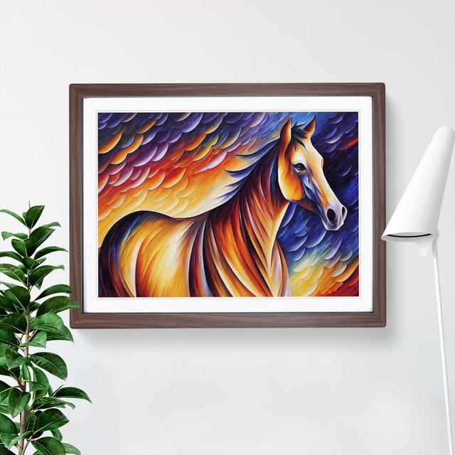 Horse Vol.1 Abstract - Picture Frame Graphic Art Natur Pur Size: 34cm H x 46cm W x 2cm D, Frame Colour: Walnut Framed on Productcaster.