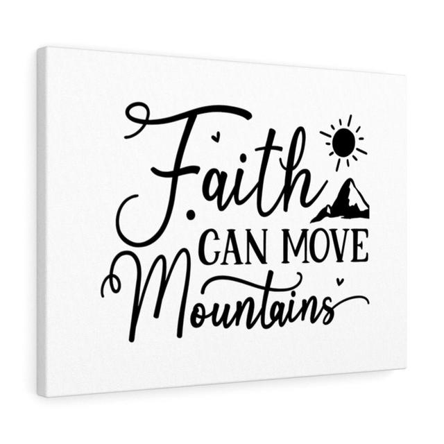 Faith Mountains - Wrapped Canvas Print Blue Elephant Size: 28cm H x 36cm W on Productcaster.