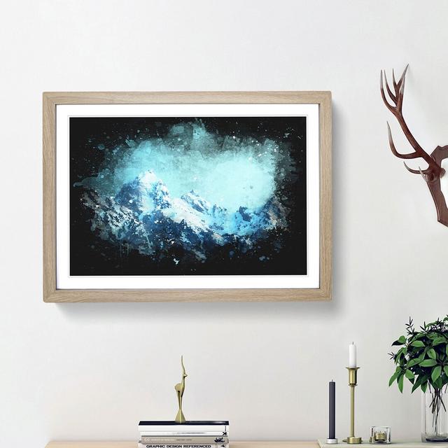 Mountain Blues - Picture Frame Graphic Art Print East Urban Home Frame Option: Oak Framed, Size: 62cm H x 87cm W x 2cm D on Productcaster.