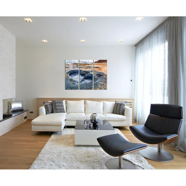 3-tlg. Leinwandbilder-Set Vulkanlandschaft Namafjal, Island East Urban Home on Productcaster.