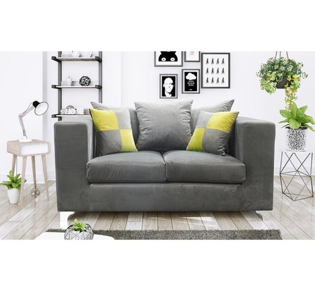 Monaco 2 Seater Sofa Ivy Bronx Upholstery Colour: Grey on Productcaster.