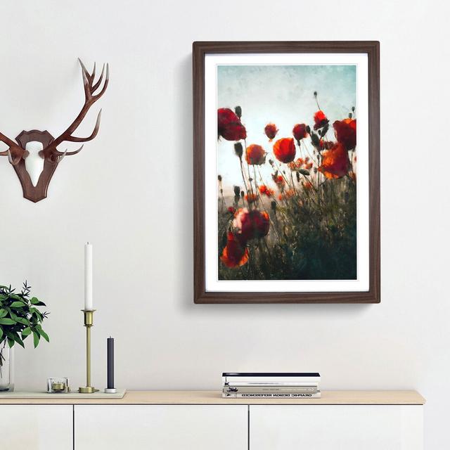 Poppy Flowers - Picture Frame Painting Print East Urban Home Frame Option: Walnut Framed, Size: 63cm H x 45cm W x 2cm D on Productcaster.