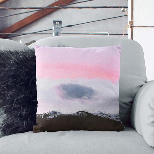 Cloud Above the Mountain Cushion with Filling East Urban Home Size: 55cm H x 55cm W x 20cm D, Backing Colour: White on Productcaster.