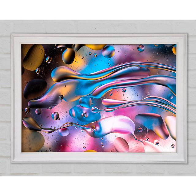 Colour Through The Water Droplets Framed Print Ivy Bronx Size: 84.1cm H x 118.9cm W x 1.5cm D, Format: White Framed Paper on Productcaster.